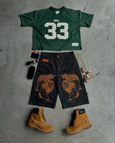 Hearujoy  90s Streetwear Summer Trendy Street Retro Hip-hop Jersey Football Clothes Couple Short-sleeved T-shirt Y2K Trend Splicing Number 33 Tops